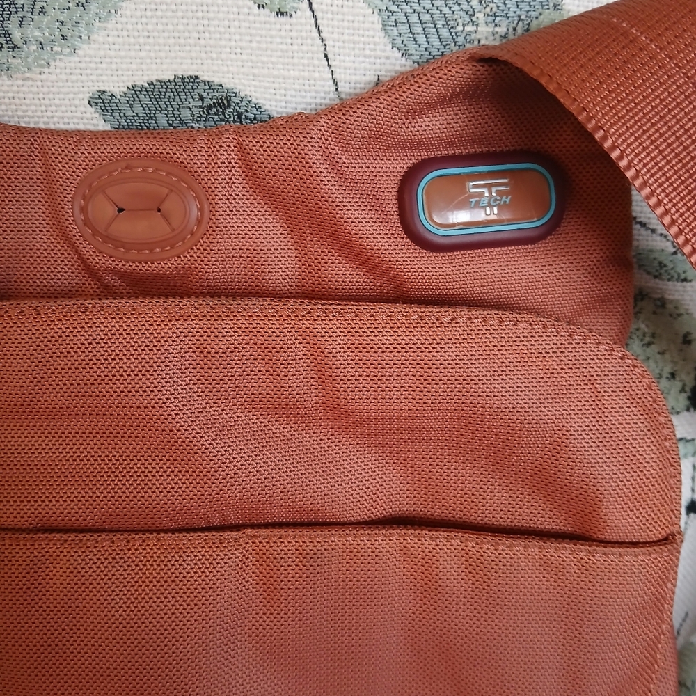 Tumi T-Tech Nylon McKenna Crossbody Bag in Burnt Orange. 5132CND - Picture 6 of 11